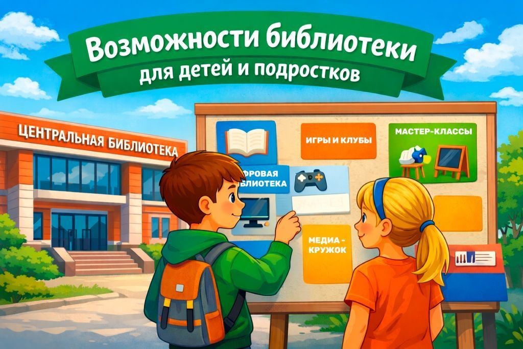 Создание информационных плакатов о возможностях Центральной библиотеки для детей и подростков