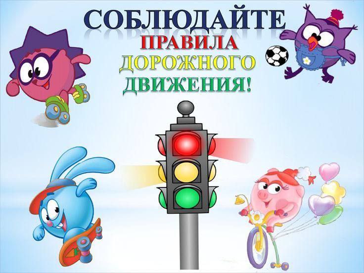 Знакомимся с правилами дорожного движения вместе со смешариками.