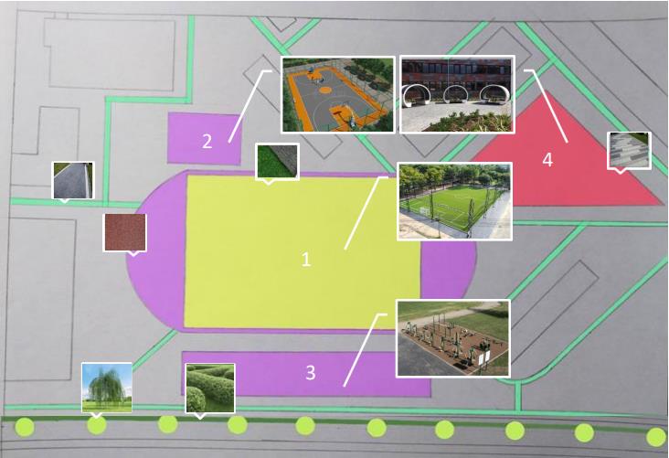 Разработка и популяризация предложения по реставрации покрытий и благоустройству стадиона СибГИУ