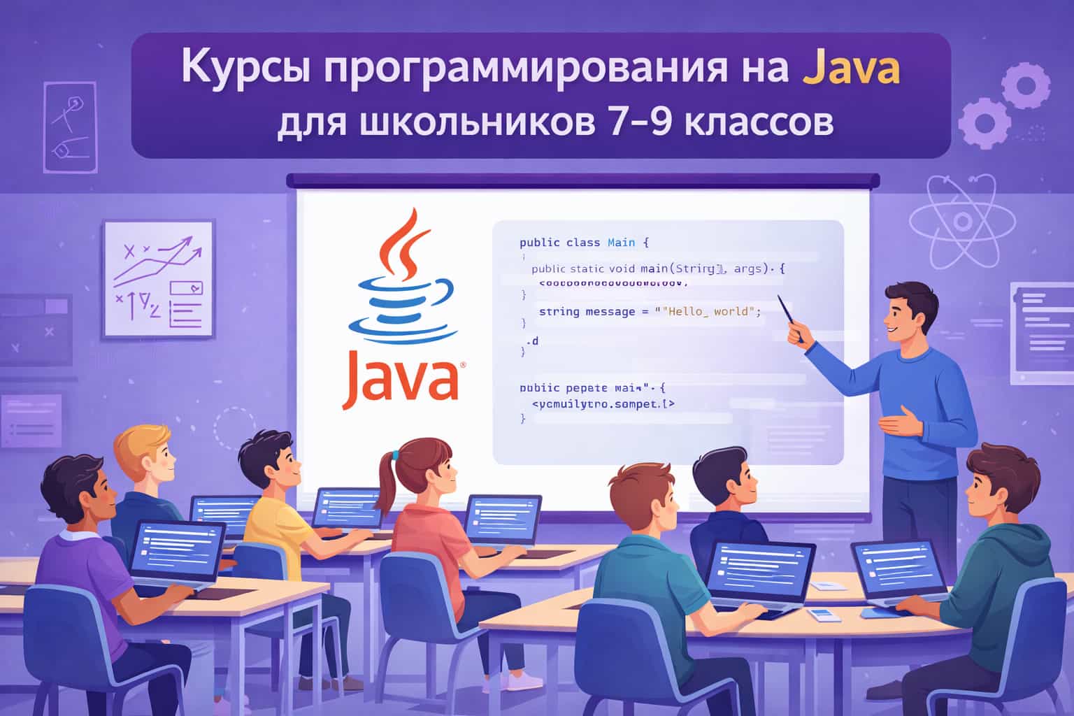 Проведение курса по основам программирования на Java для школьников 7-9 классов